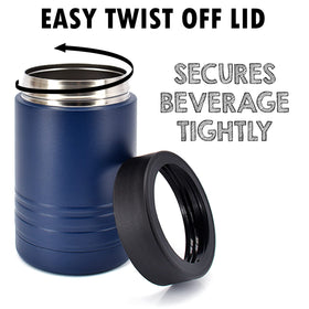 Clear Water Home Goods 4-in-1 cooler navy top view shows screw-off cap for easy use.