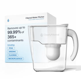Clearly Filtered No.1 Pitcher with ergonomic handle for comfortable pouring.