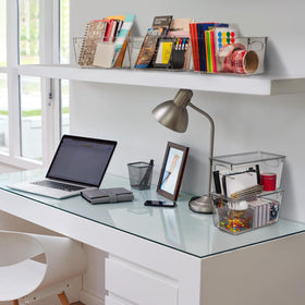 CLEARSPACE 10 x 6 x 5 inch bin fits pantry shelves and cabinets.