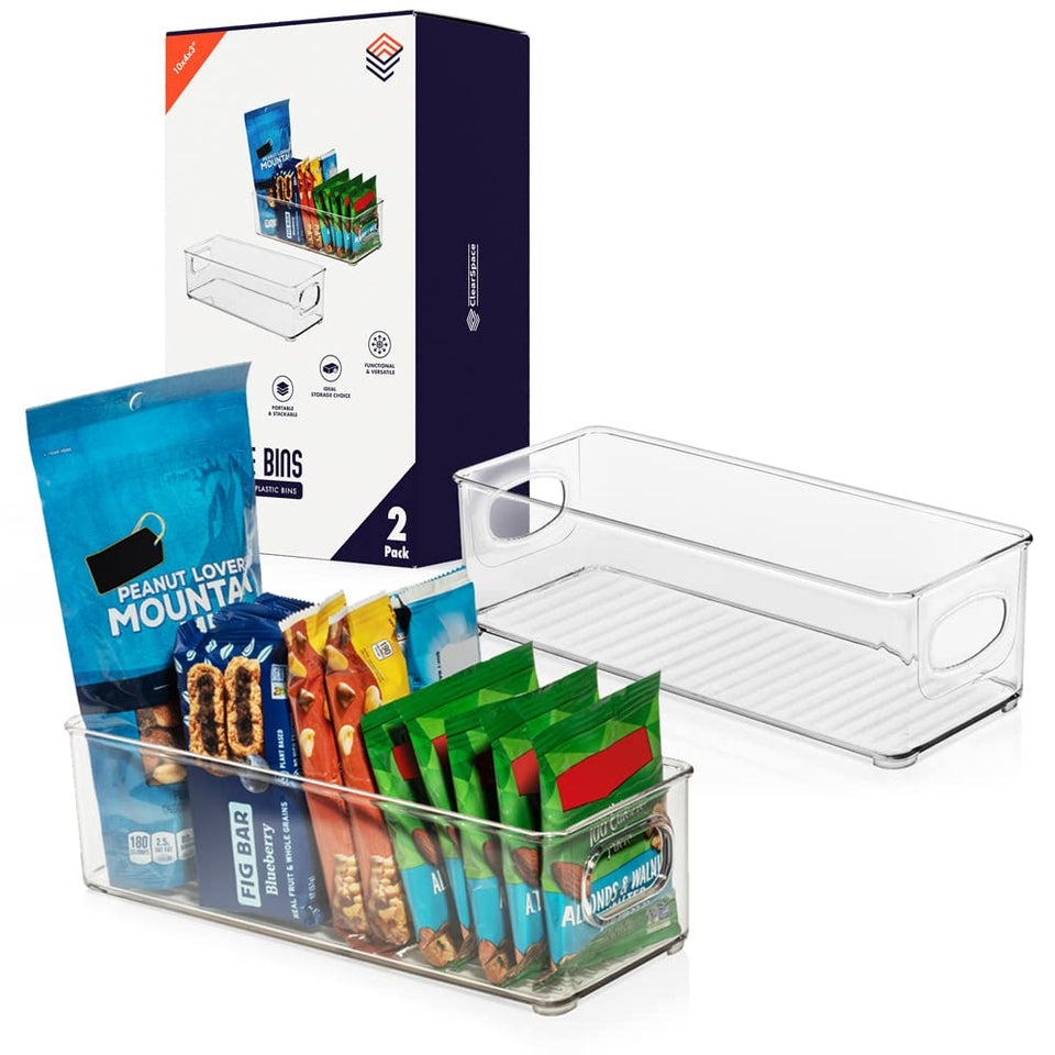 CLEARSPACE Balance bin front view, easy pantry access and quick content visibility.