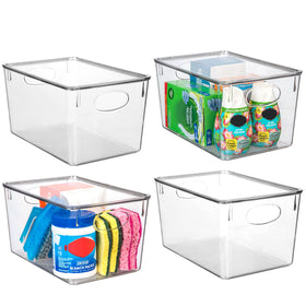 ClearSpace bins with lids for fridge and cupboard organization.