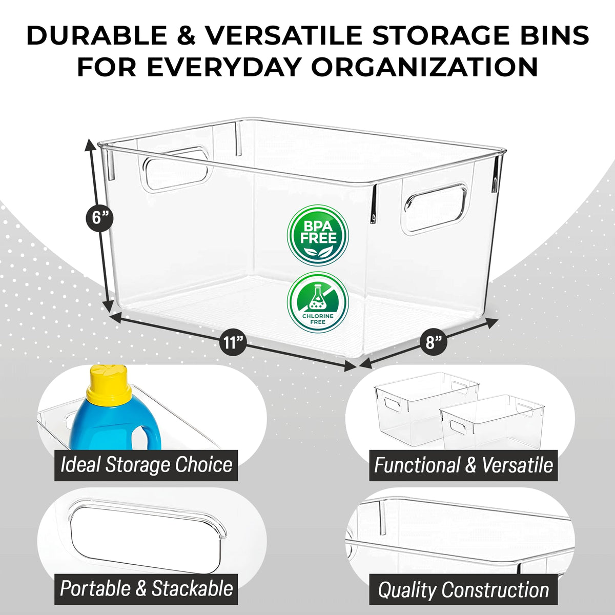 ClearSpace BPA-free storage bin for safe, durable kitchen storage.