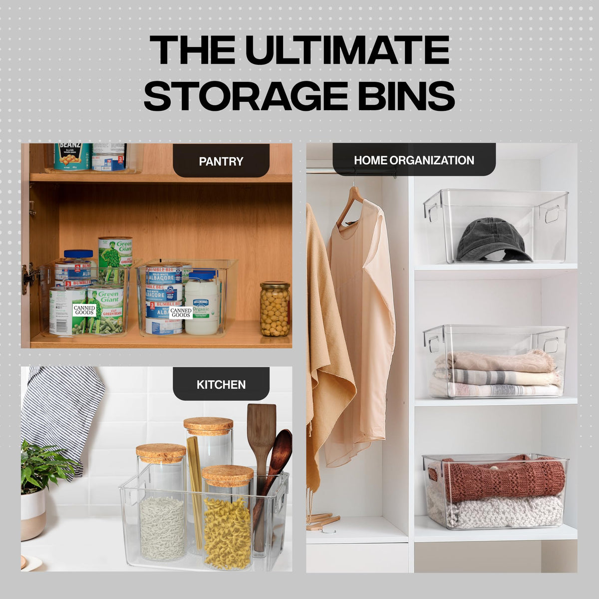 ClearSpace clear bin on cube shelving keeps clutter under control.
