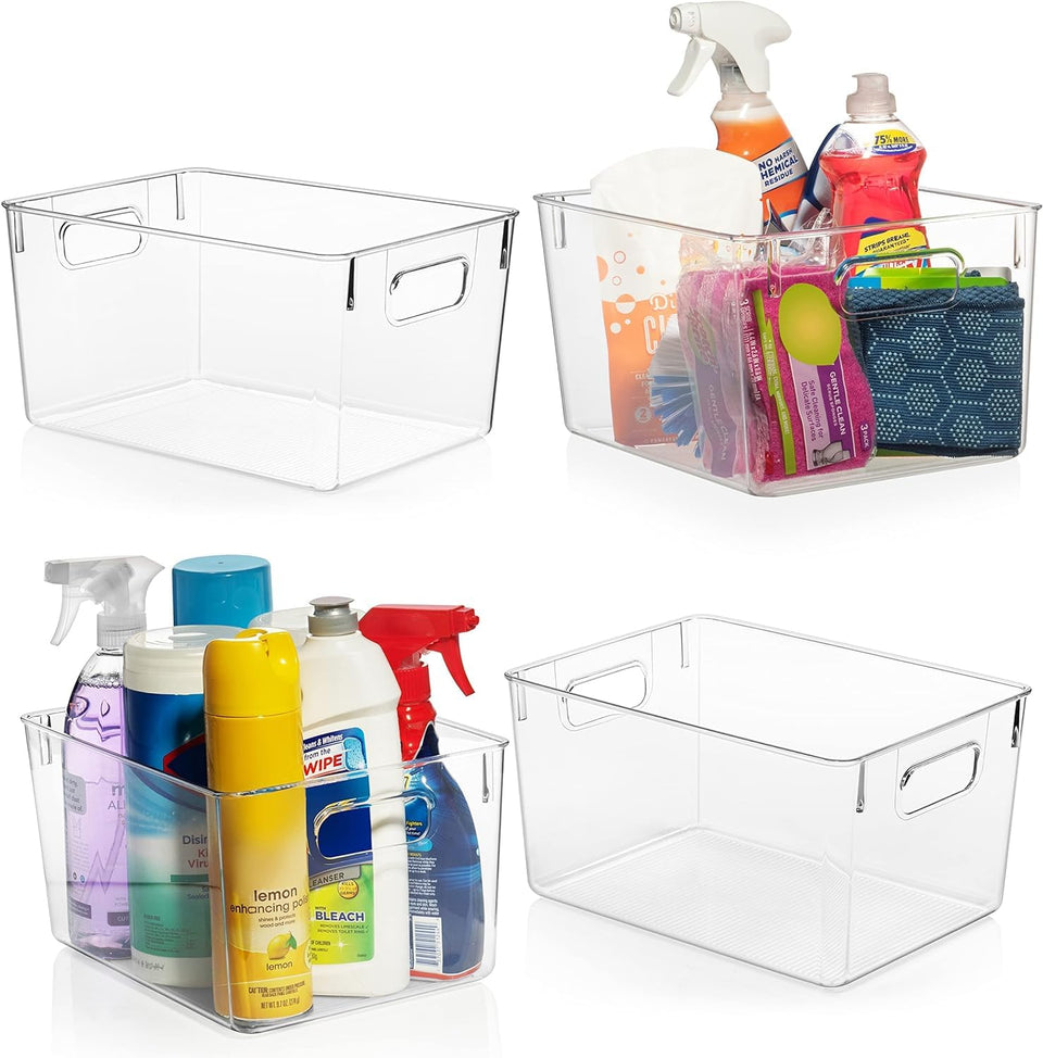 ClearSpace clear plastic storage bin for pantry organization and fridge storage.