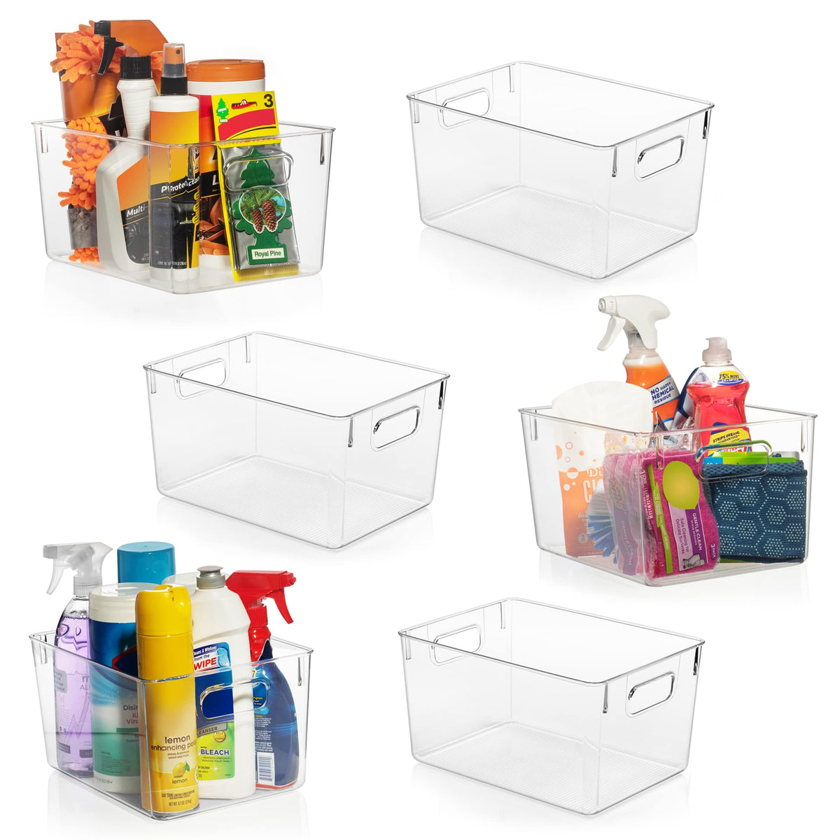 ClearSpace clear bin on pantry shelf offers easy access and organized storage.