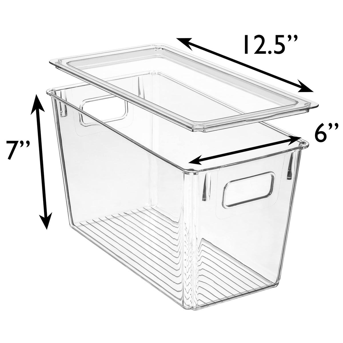 ClearSpace kitchen storage bin with clear lid for quick visibility