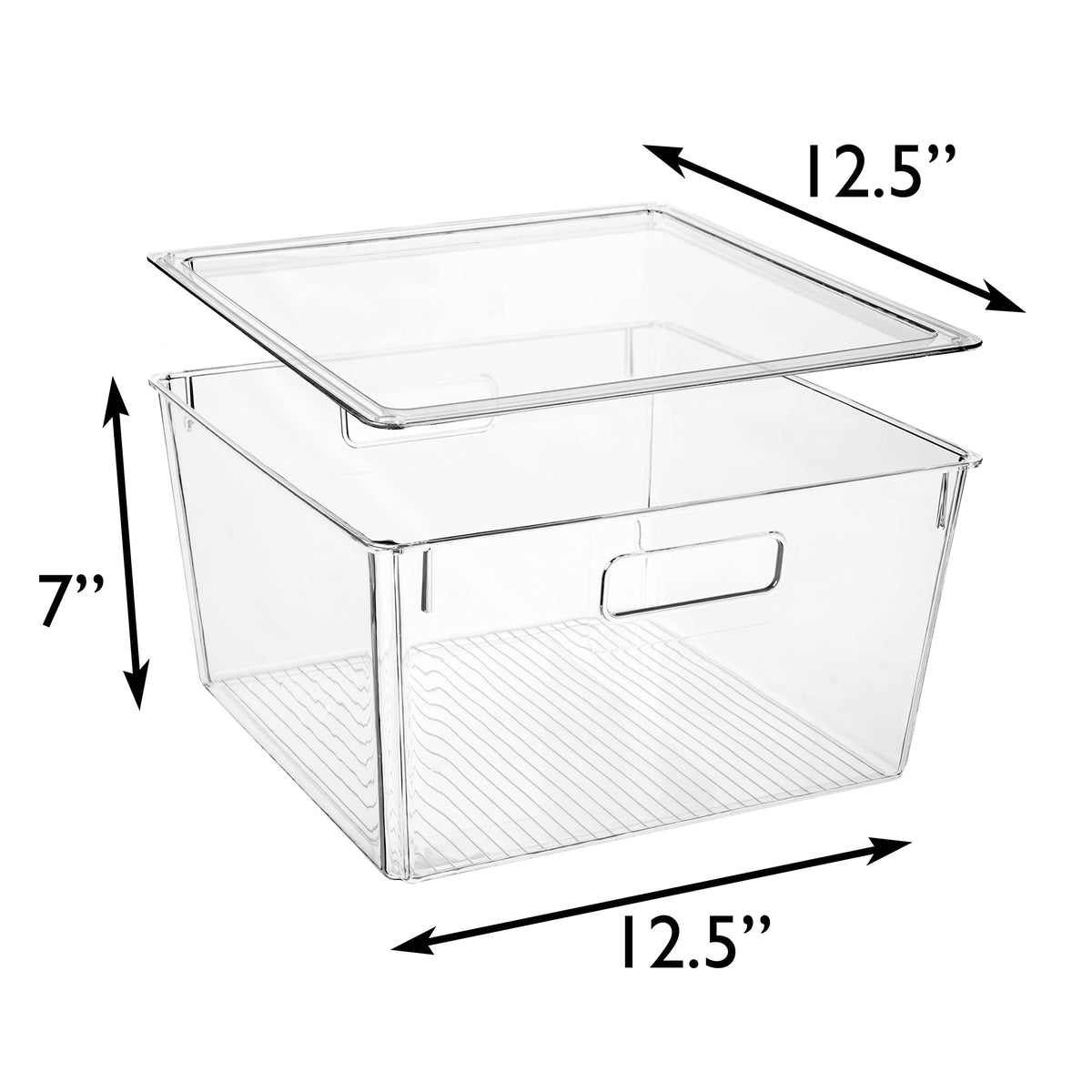 CLEARSPACE large 12.5 x 12.5 x 7 inch bin for versatile use