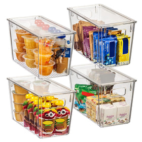 ClearSpace storage bin with lid front view for pantry organization