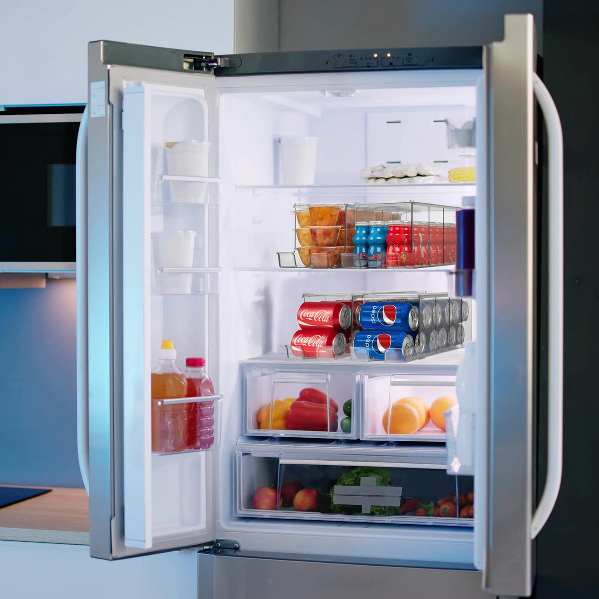 ClearSpace organizer lid system shows secure stacking and spill protection.