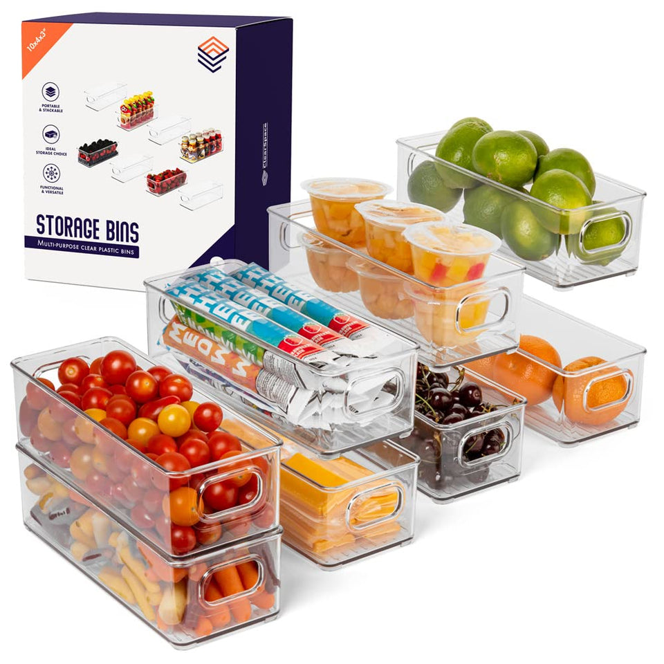 ClearSpace pantry bin with built-in handles for easy transport and pantry organization.