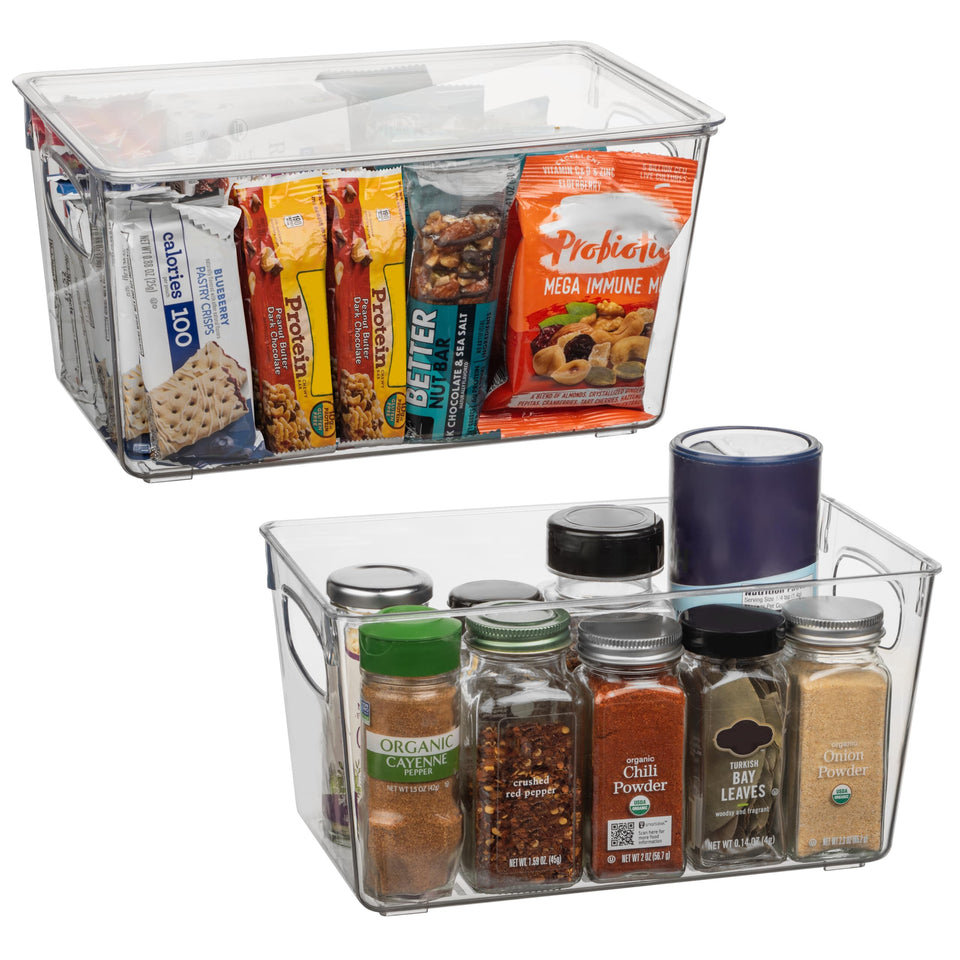 CLEARSPACE pantry bin with lid for organized pantry and easy access.