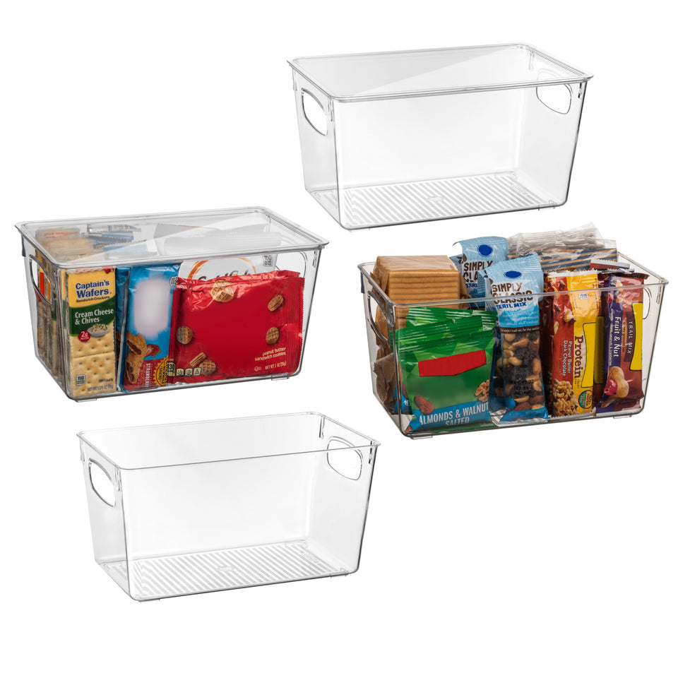 ClearSpace pantry bin with lid for organized pantry and easy access.