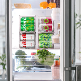 ClearSpace stackable can-dispenser demonstrates compact design for kitchen use.