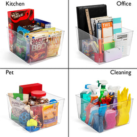 ClearSpace XL stackable bin designed for cube shelves and space saving.