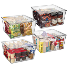 CLEARSPACE XL bins with lids for clear pantry organization and easy access