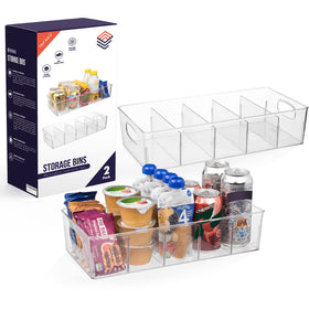 ClearSpace XL pantry bin with removable dividers for flexible organization