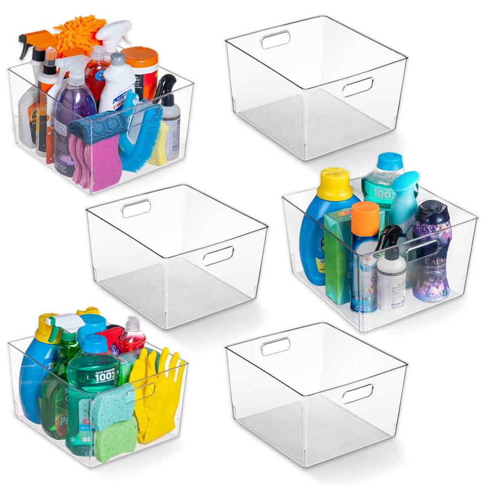 ClearSpace XL 6-pack clear plastic bins offer pantry visibility for easy access