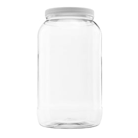 CLEARVIEW CONTAINERS 128oz jar with leak-proof lid for secure pantry storage.