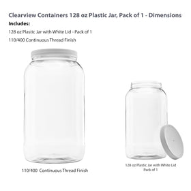 CLEARVIEW CONTAINERS leak-proof lid on durable jar for long-term storage.