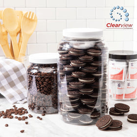 CLEARVIEW CONTAINERS shatter-proof durable jar for busy kitchens