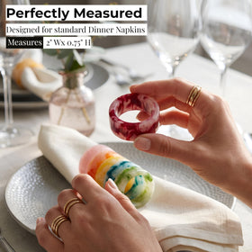 CLEENTABLE napkin ring in cream-petal tone complements rustic and formal tables alike.
