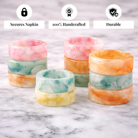 CLEENTABLE napkin ring with decorative edge showcases Art Deco-inspired charm at dinners.