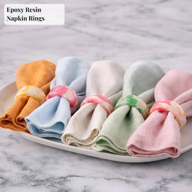 CLEENTABLE napkin ring in lavender pastel adds subtle color to festive dinners.