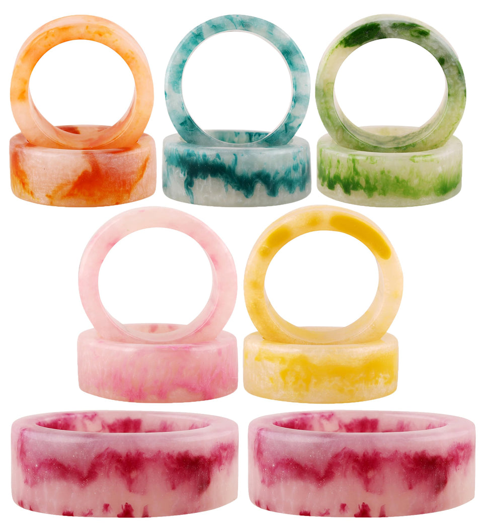 CLEENTABLE napkin ring in rose pastel with glossy finish for elegant table settings.