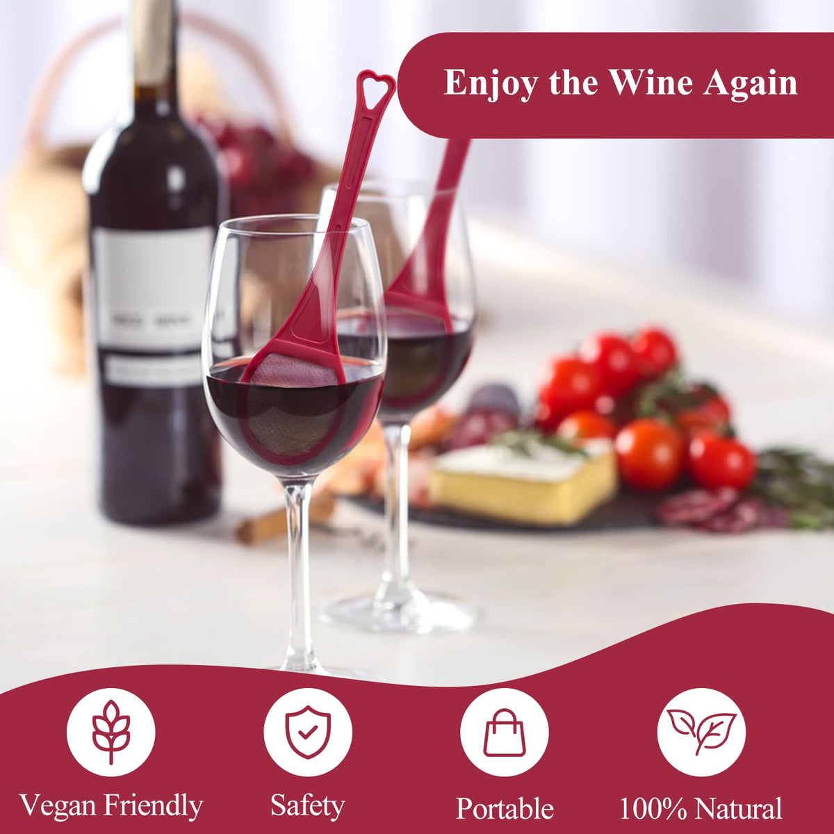 Clerona filtration in action suggests sulfite reduction to enhance wine enjoyment.