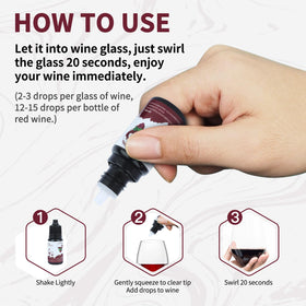 Clerona 10 ml bottle handles up to fifty-five glasses.