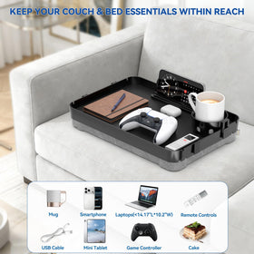 CLESOO lap tray with removable cushion for easy cleaning and storage