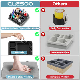CLESOO remote holder keeps essential controls within arm's reach.