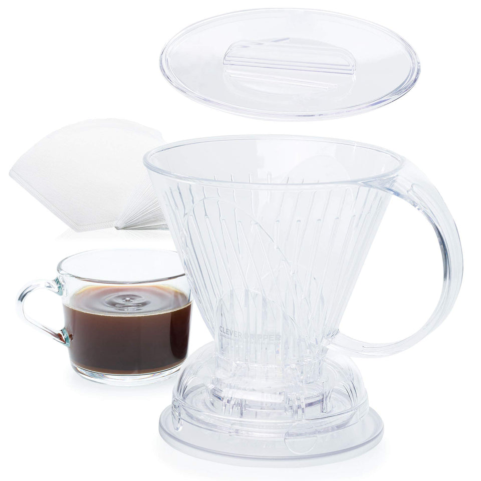 Clever coffee dripper large 18oz in use for smooth immersion brew