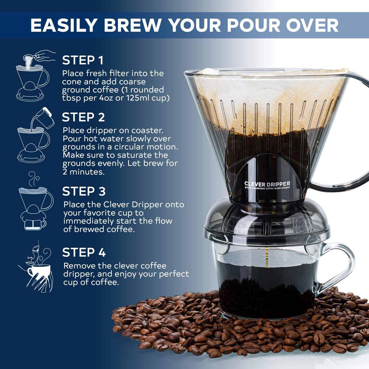 Clever filters 100-count pack ensures clean, consistent filtration.