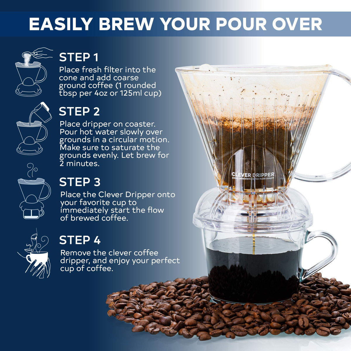 Clever 100 filters pack ensures consistent brewing every time