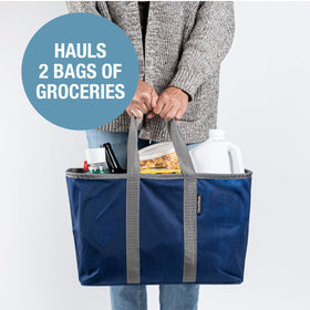 CleverMade EcoBasket with reinforced webbing handles for comfortable carrying.