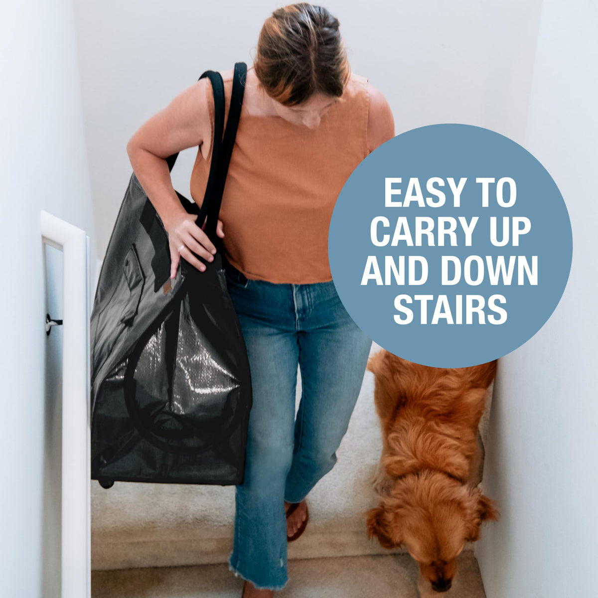CleverMade Hauler 90L interior ideal for laundry and bulk shopping.