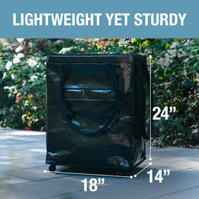 CleverMade Hauler heavy-duty stitching maintains shape under load.