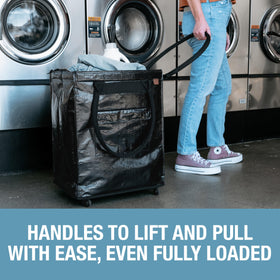 CleverMade Hauler padded handles enable comfortable one-handed rolling.