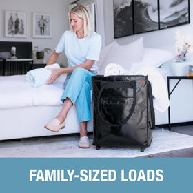 CleverMade Hauler 360-degree wheels glide smoothly through halls.