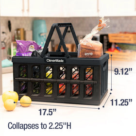 CleverMade interlocking bins stack securely when open.
