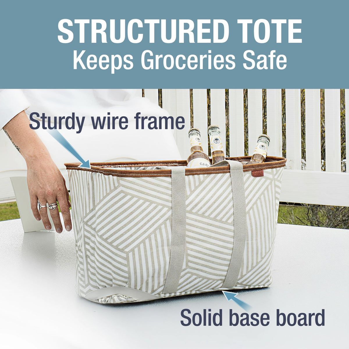 CleverMade Snapbasket LUXE folded-flat for compact storage in trunk or closet