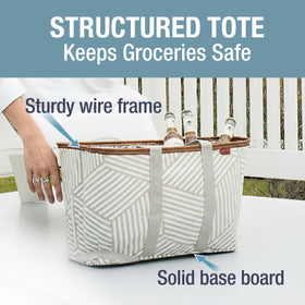 CleverMade Snapbasket LUXE folded-flat for compact storage in trunk or closet