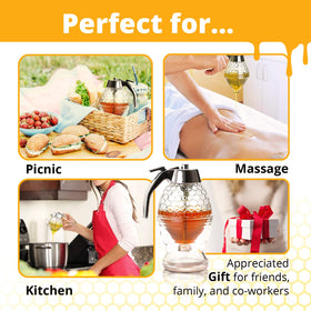 CLEVLI 8oz honey dispenser compact and space-saving.