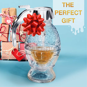 CLEVLI 8oz glass honey jar on a stand for table service.