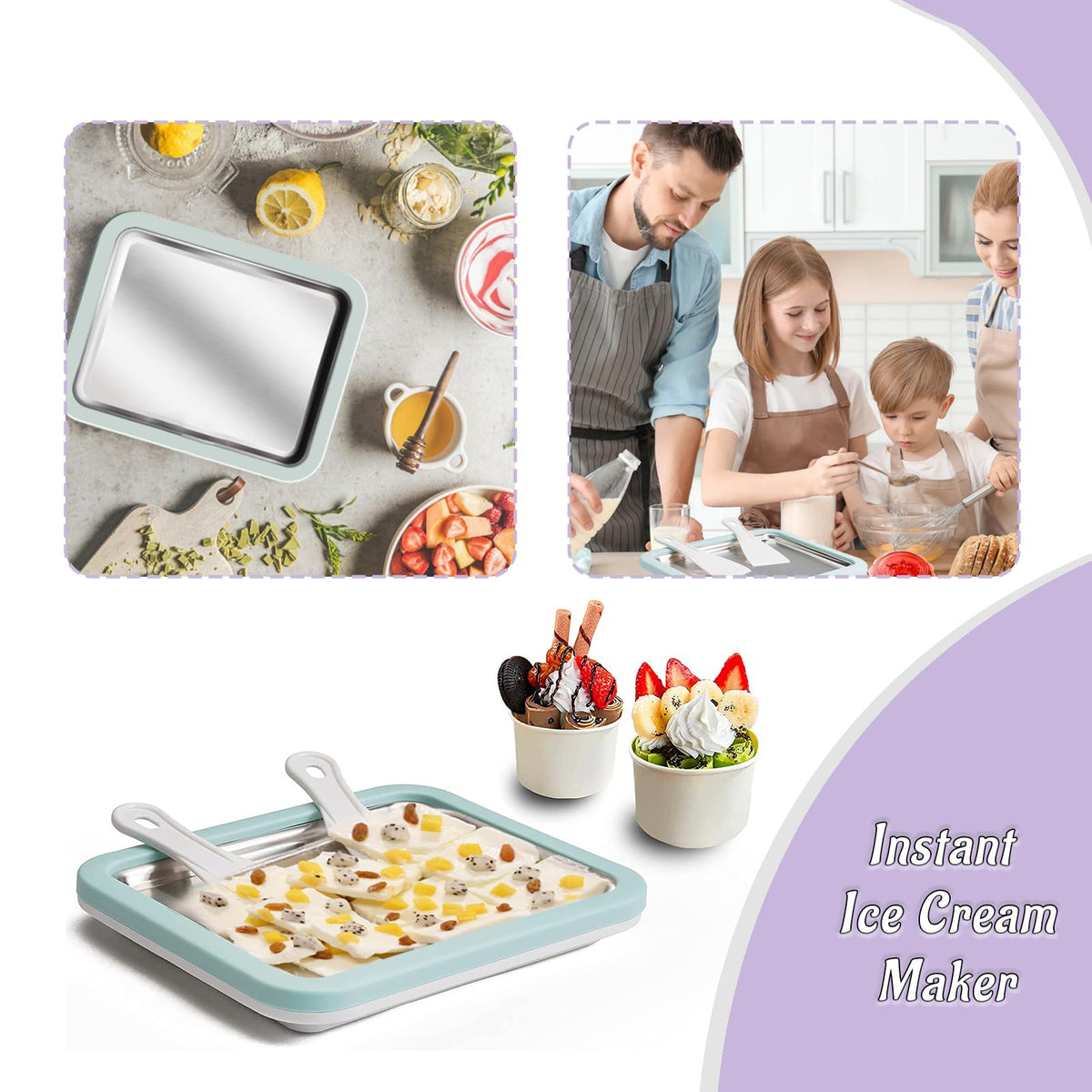 Climafusion frozen yogurt plate ready for creamy treats.