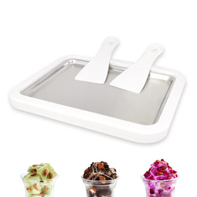 Climafusion instant ice cream maker pan in action, crafting quick kid-friendly frozen treats.