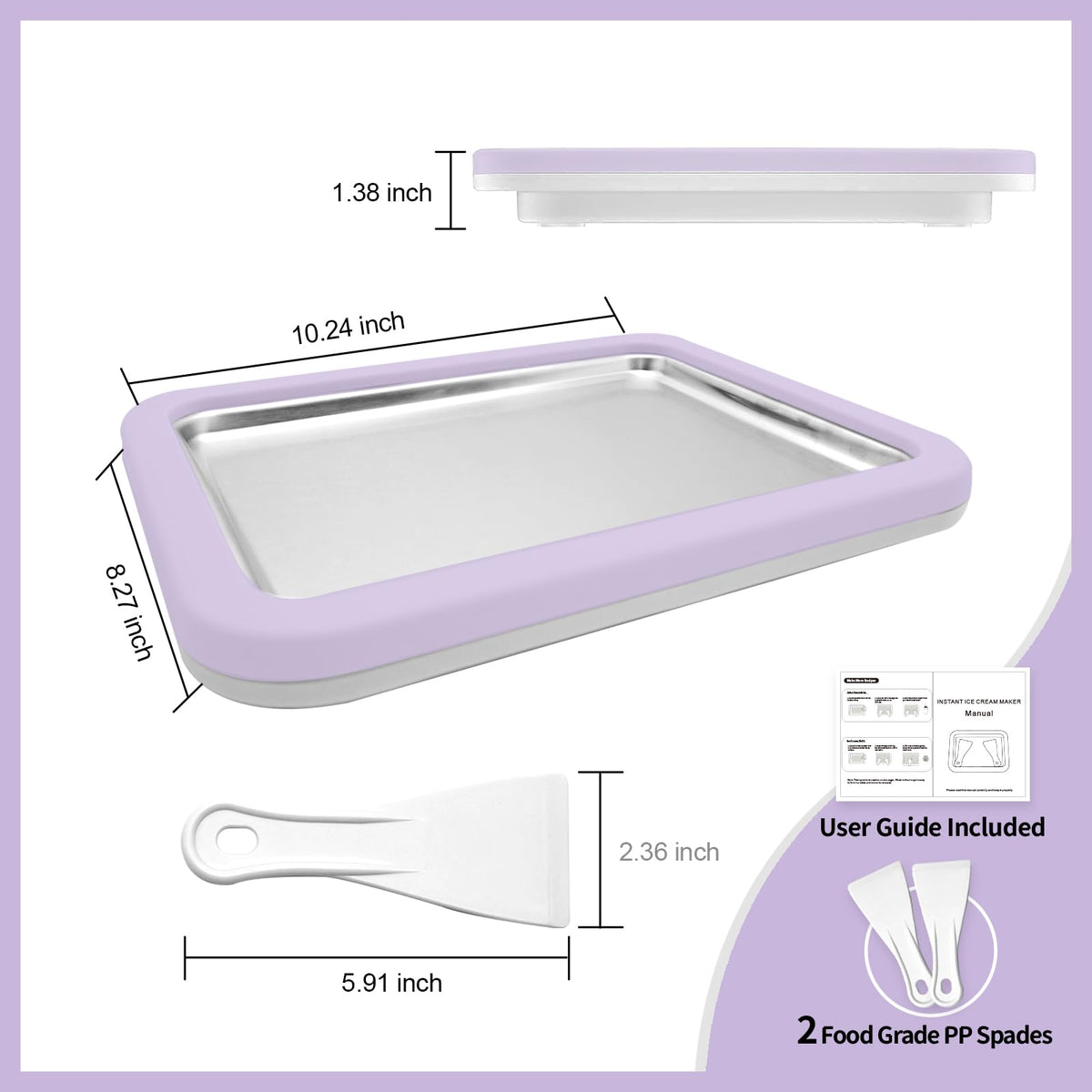Climafusion two spatulas in use for easy shaping and serving ice cream rolls.