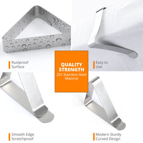 Clipra rust-proof table clip with sturdy grip.