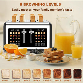 Clixane 4-slice toaster bagel-toasting mode for crisp exteriors.